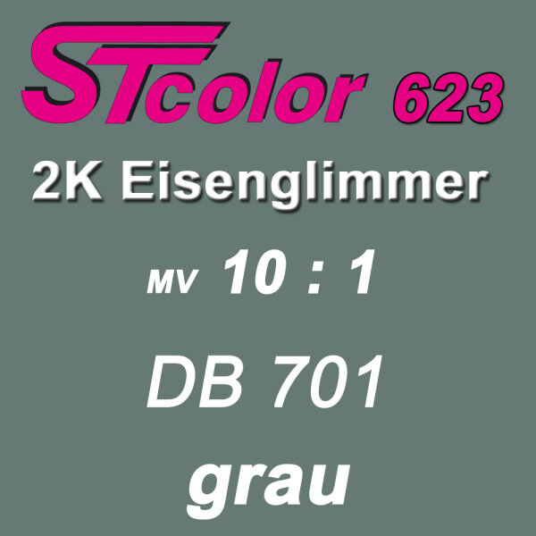 STcolor 623 2K PU Eisenglimmer GMV 10:1 DB 701 "grau" -  seidenmatt