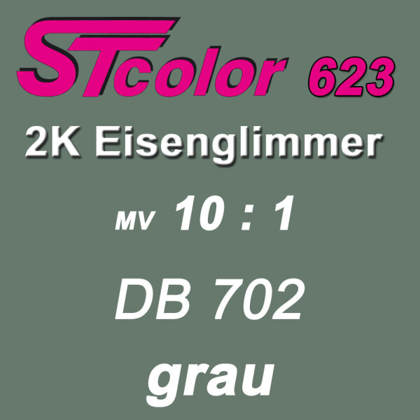STcolor 623 2K PU Eisenglimmer GMV 10:1 DB 702 "grau" -  seidenmatt